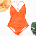 new women solid swimwear sexy bandage one piece swimsuit