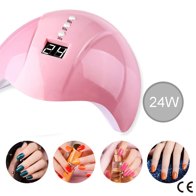 ce certification nail dryer led uv lamp 24w for all gels 12 leds uv lamp