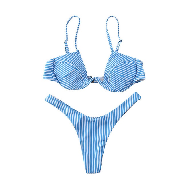 sexy push up unpadded brazilian bikini 4colors set