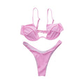 sexy push up unpadded brazilian bikini 4colors set