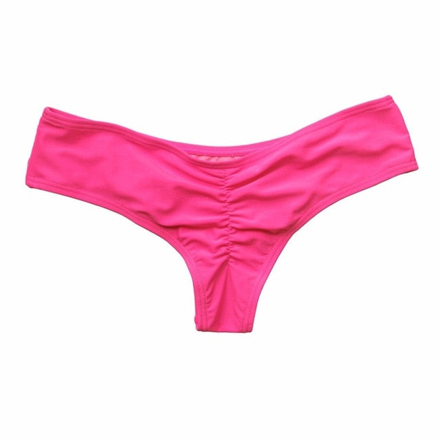 traje de baño para mujer, bragas, bikini, corbatas laterales, tanga brasileño