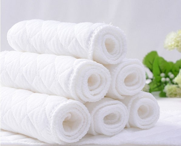 baby cotton training pants panties baby diapers reusable cloth diaper 2pcs white insert / insert
