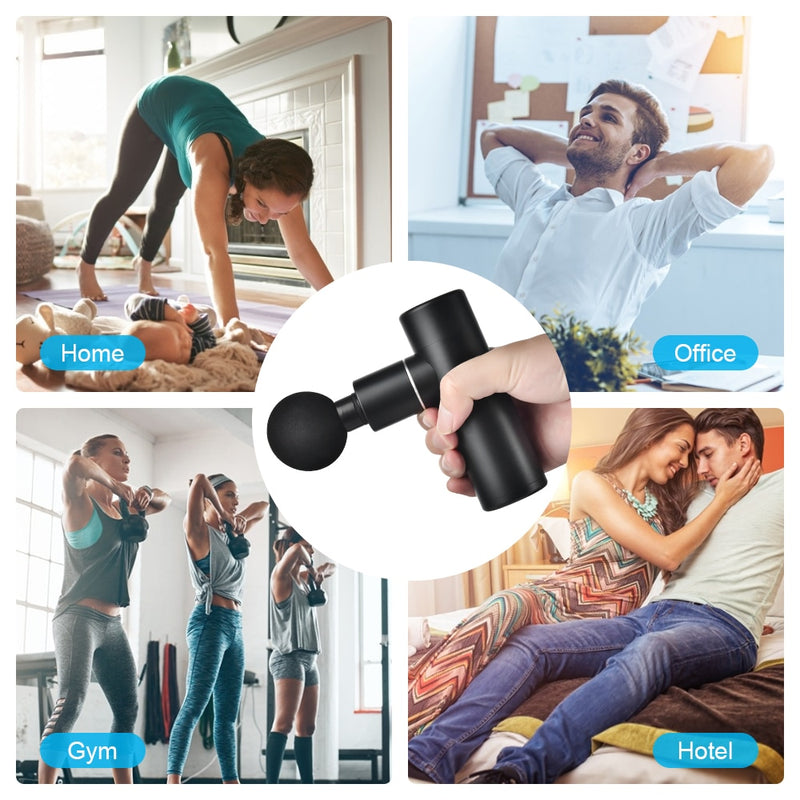 mini massage gun deep tissue muscle body massager pain relief quiet