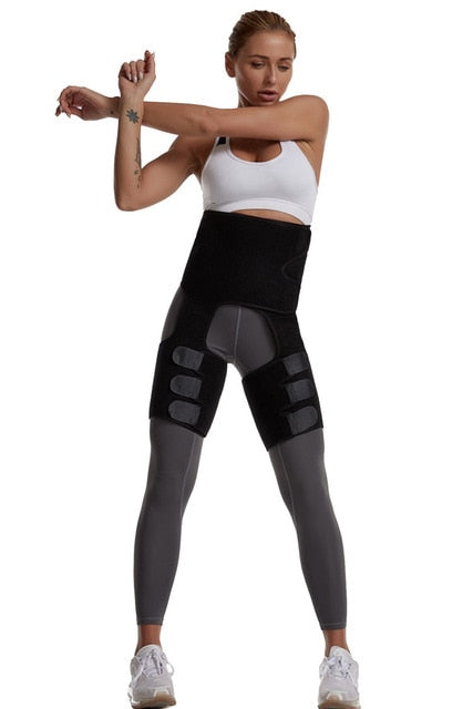 women sweat thigh trimmer high waist shaping thigh shaper