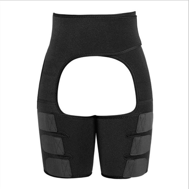 women sweat thigh trimmer high waist shaping thigh shaper