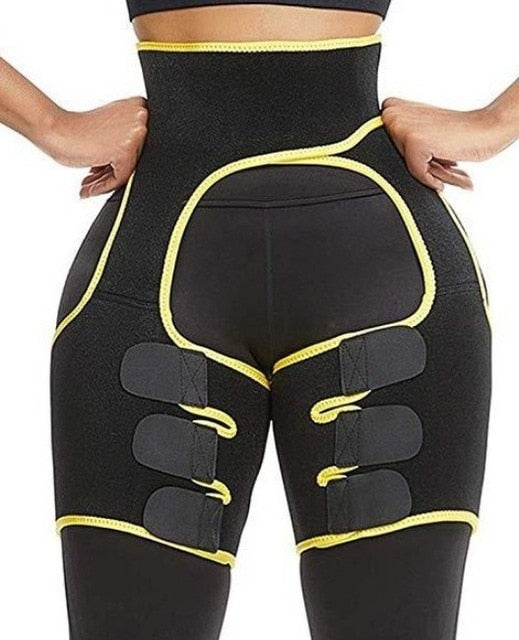 women sweat thigh trimmer high waist shaping thigh shaper