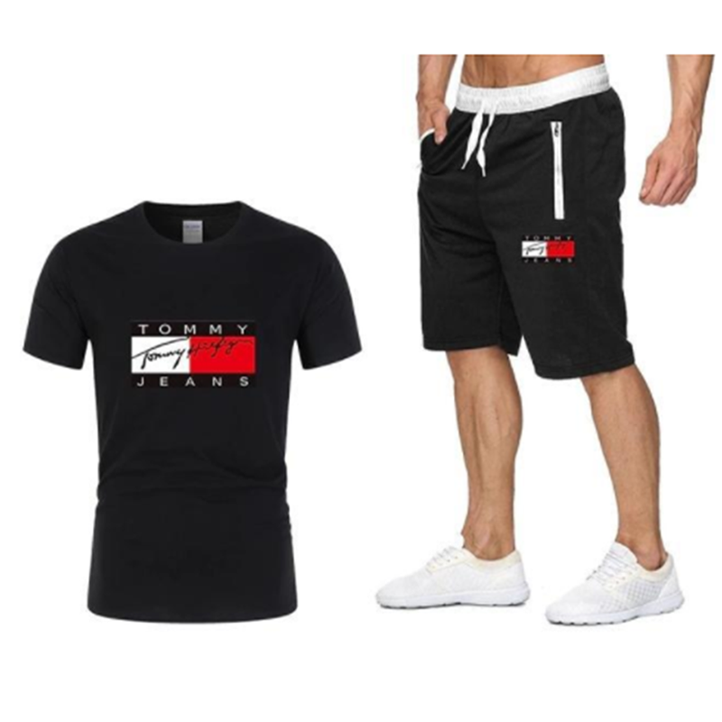 tommy hilfiger men's sport t-shirt, trousers and jogging suit.