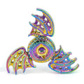 hand spinner edc fidget spinner metal rainbow spiner silver