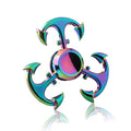 hand spinner edc fidget spinner metal rainbow spiner brown