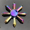 hand spinner edc fidget spinner metal rainbow spiner white