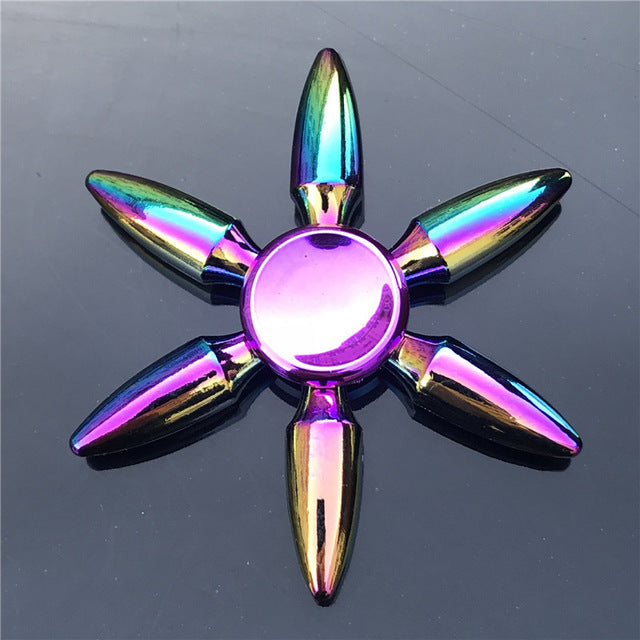 hand spinner edc fidget spinner metal rainbow spiner pink