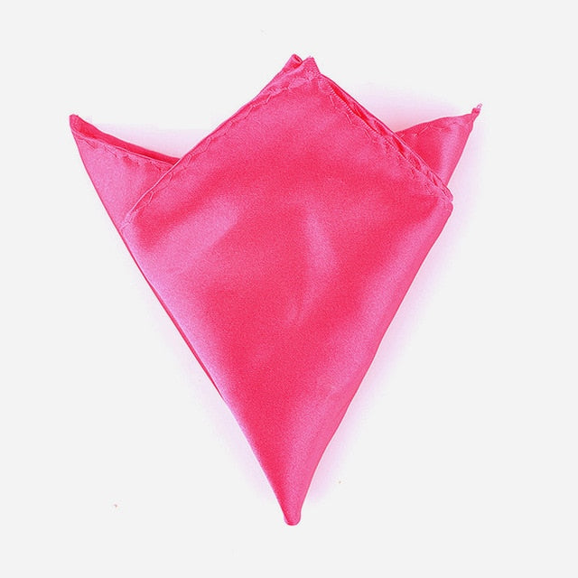 luxury 36 colors hanky men's handkerchief solid color white black red pocket square 22cm wedding business party chest towel 12