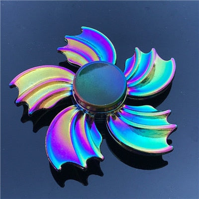 hand spinner edc fidget spinner metal rainbow spiner orange
