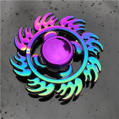 hand spinner edc fidget spinner metal rainbow spiner clear