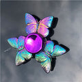 hand spinner edc fidget spinner metal rainbow spiner burgundy