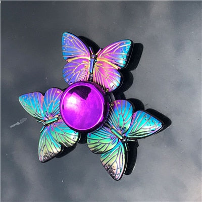 hand spinner edc fidget spinner metal rainbow spiner burgundy